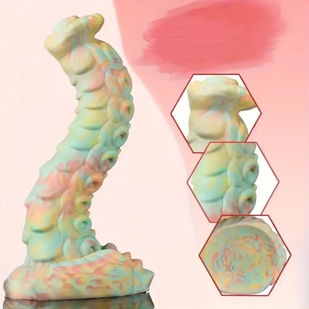 Colorful pastel tentacle fantasy dildo, photo 4