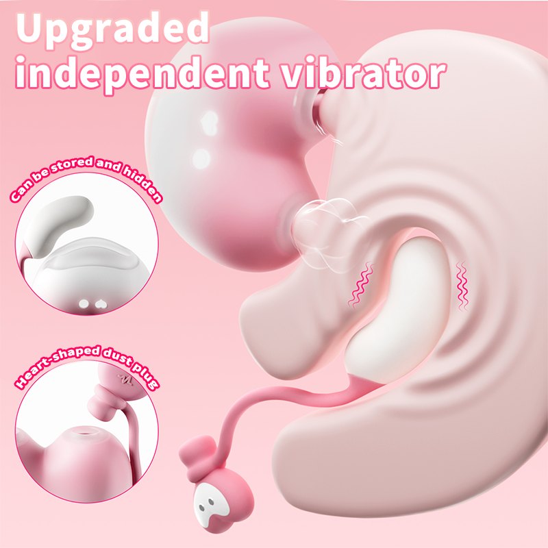 Gradient pink clitoral sucker with vibrating egg, photo 3