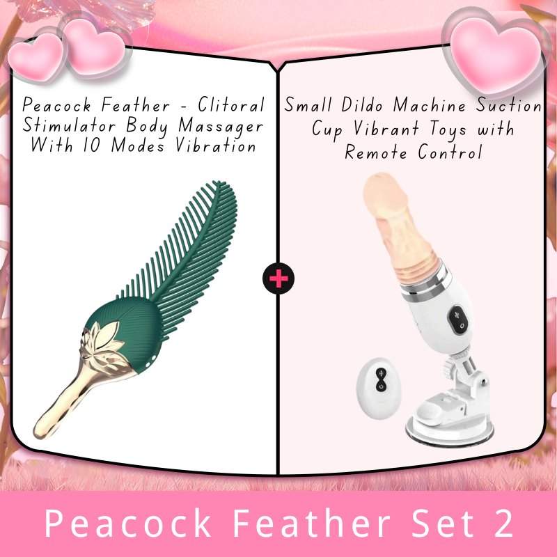 Green peacock feather clitoral stimulator, photo 10