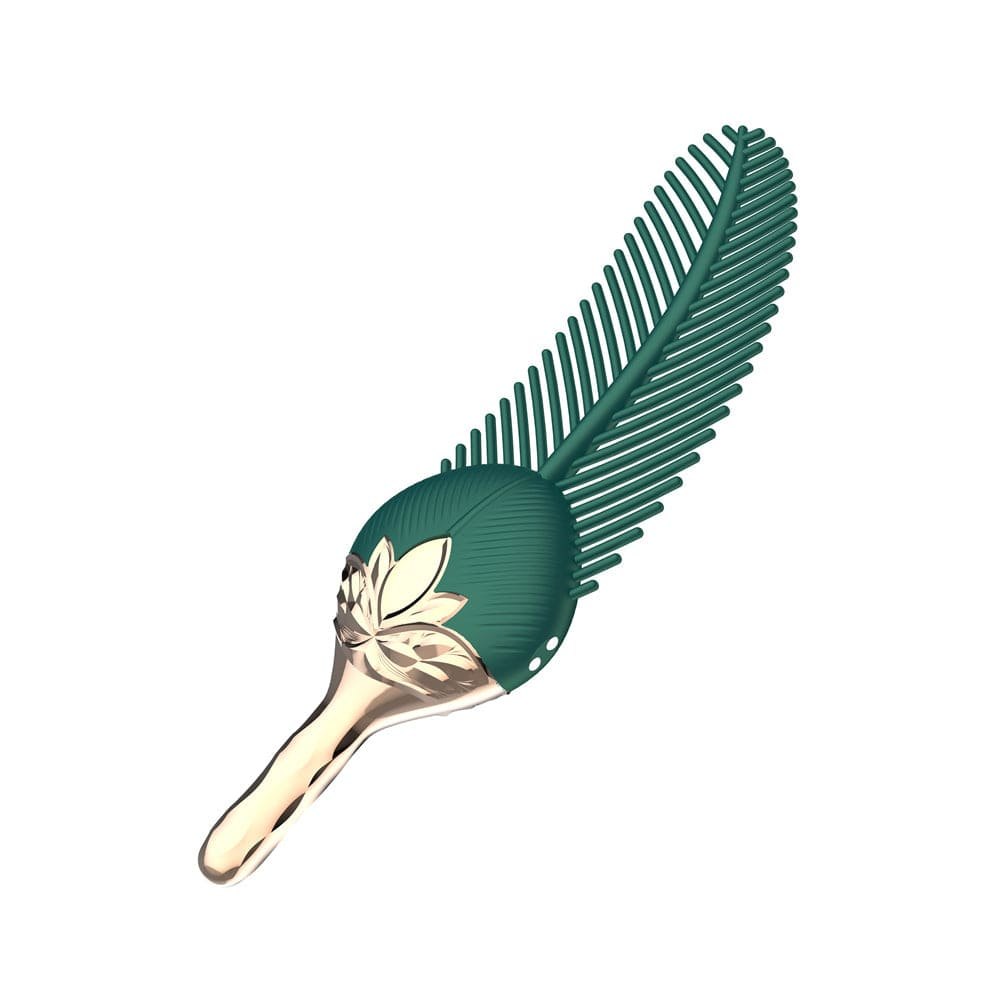 Green peacock feather clitoral stimulator, photo 2