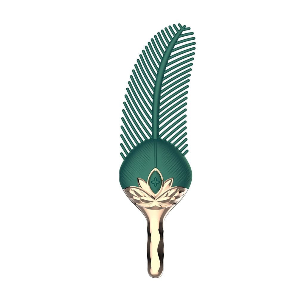 Green peacock feather clitoral stimulator, photo 3