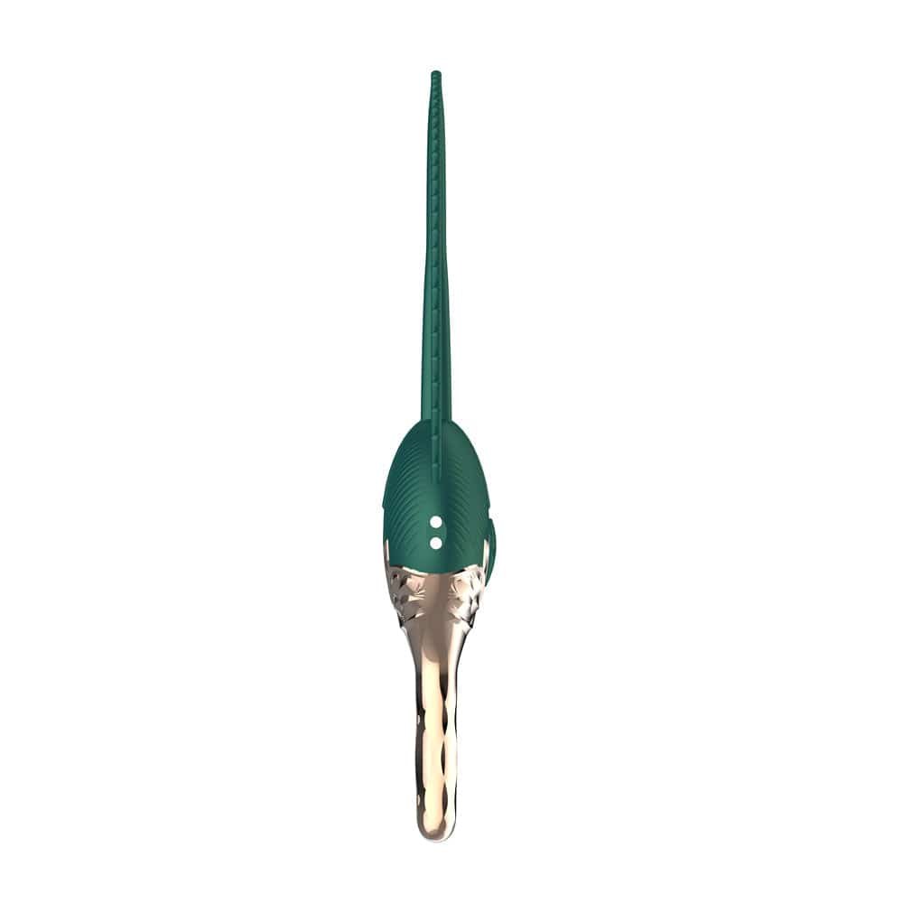 Green peacock feather clitoral stimulator, photo 4