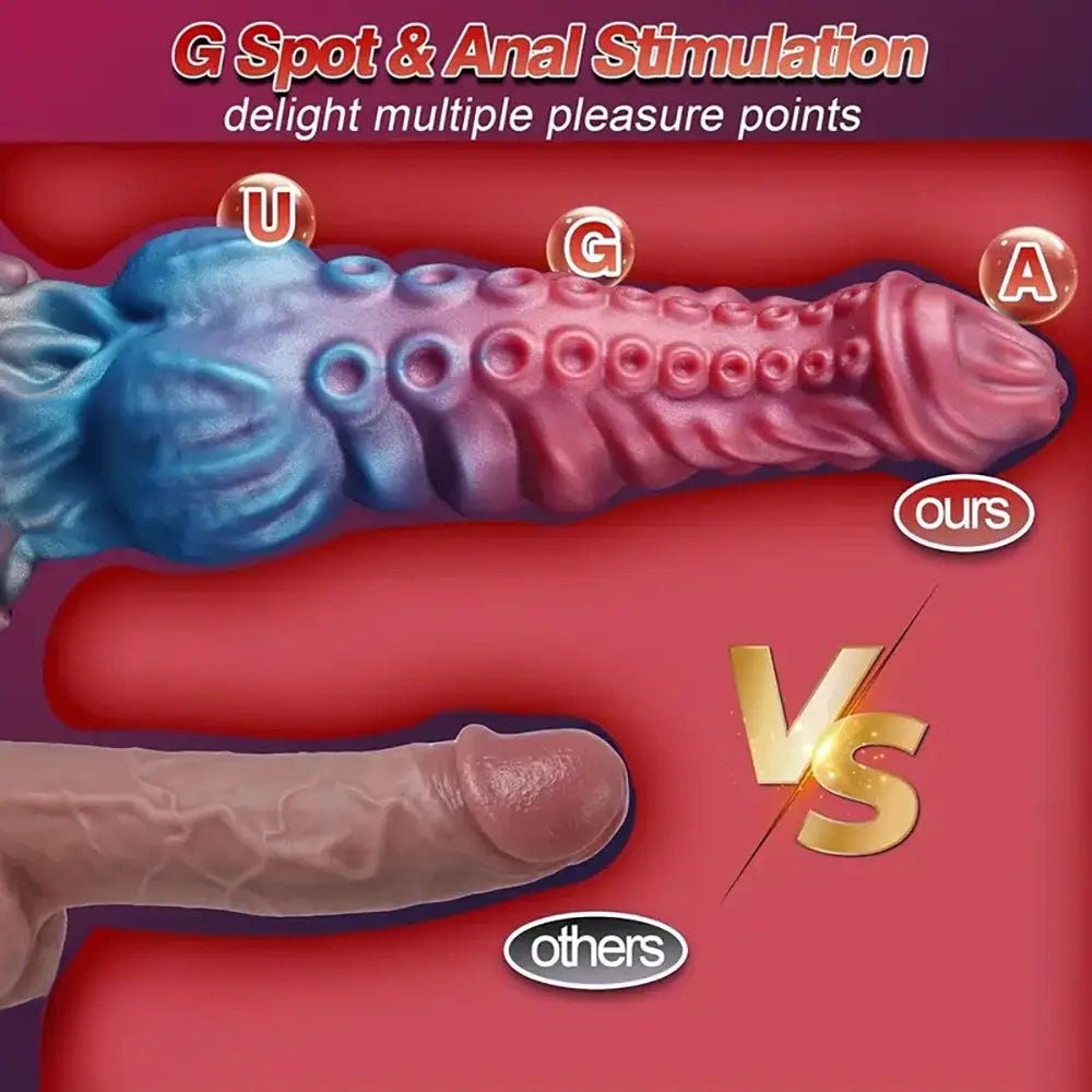 Colorful tentacle-knot animal dildo, photo 3