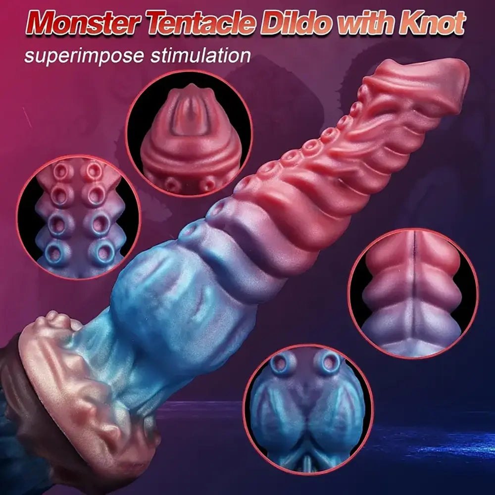 Colorful tentacle-knot animal dildo, photo 4