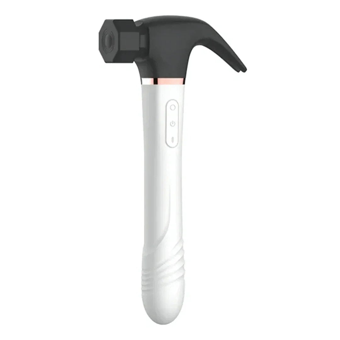 Black And White hammer-shaped suction vibrator