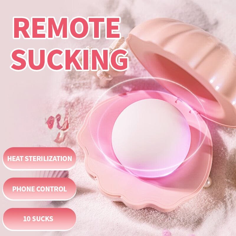 Pink pearl shell suction vibrator, photo 2