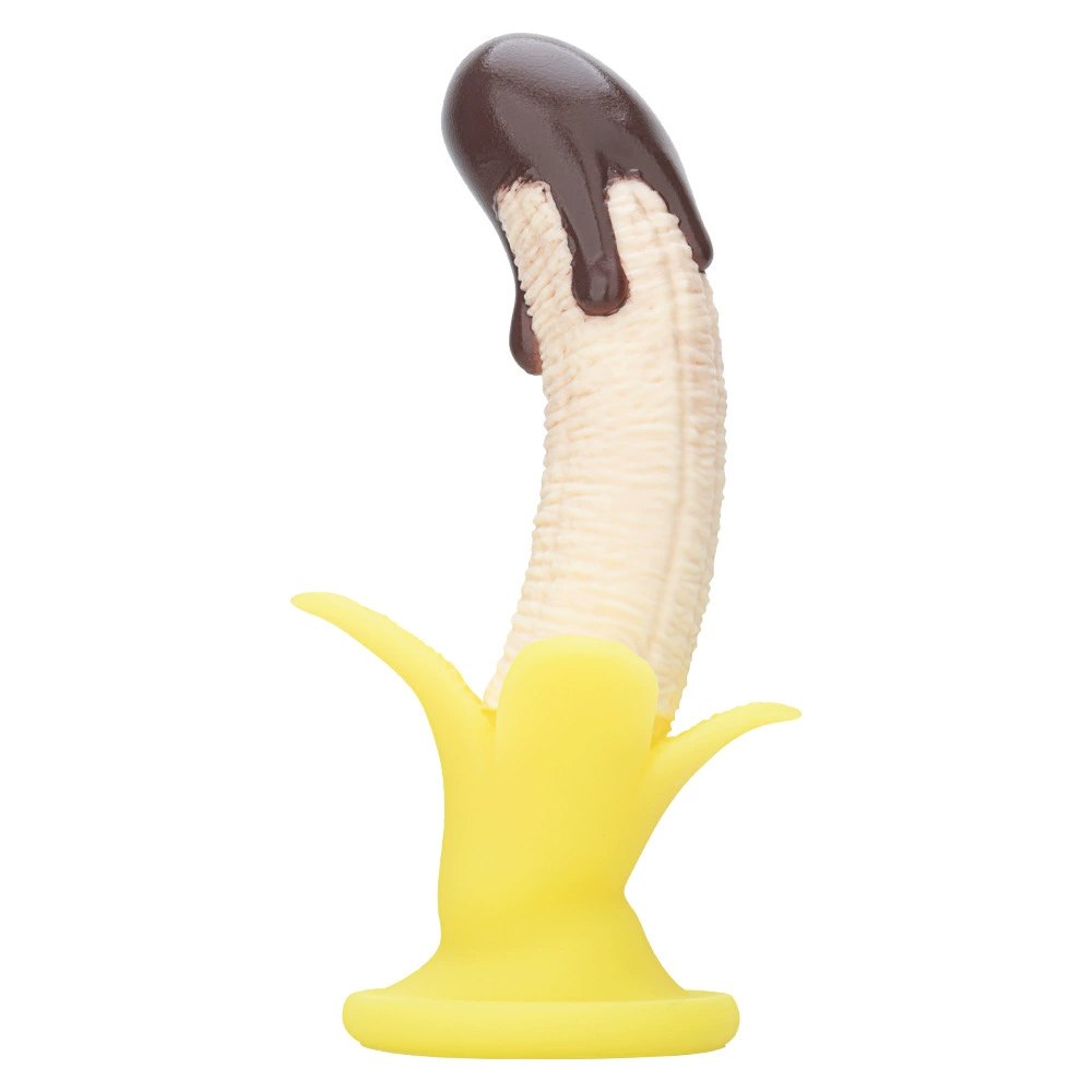 Yellow peeled banana silicone dildo, photo 1