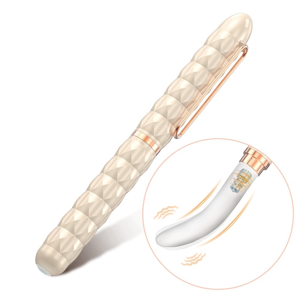 White pen-shaped clitoral and G-spot vibrator, photo 2