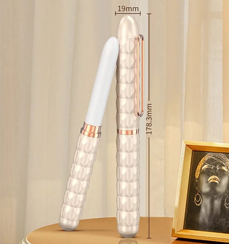 White pen-shaped clitoral and G-spot vibrator, photo 8