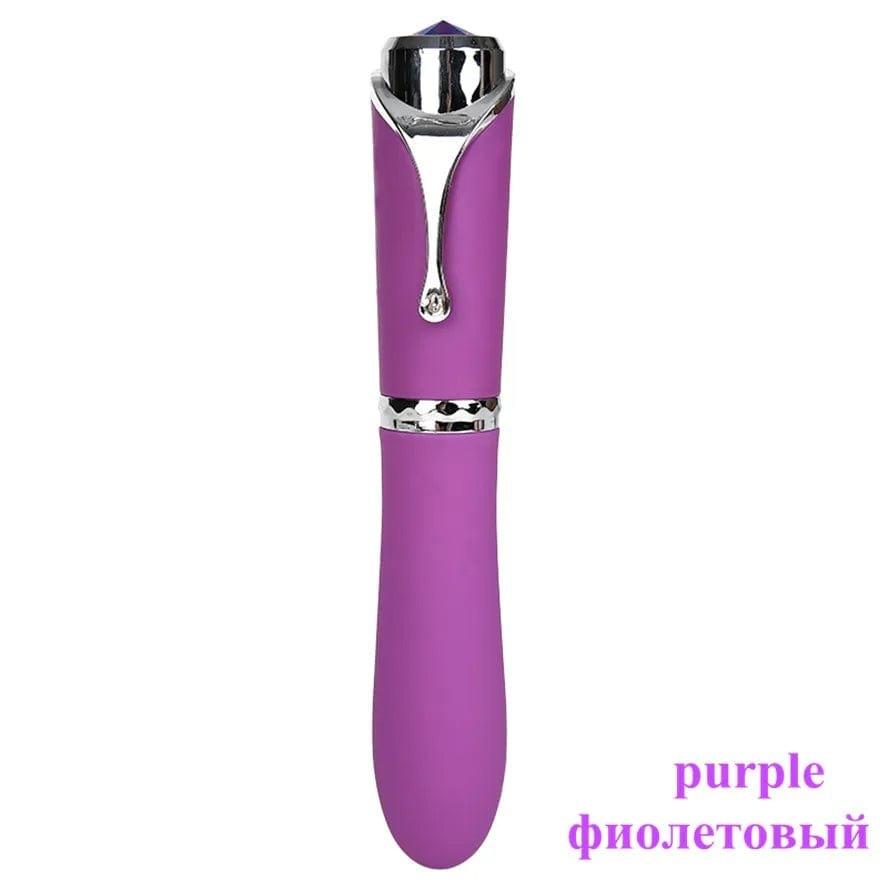 Purple pen-shaped silicone G-spot vibrator