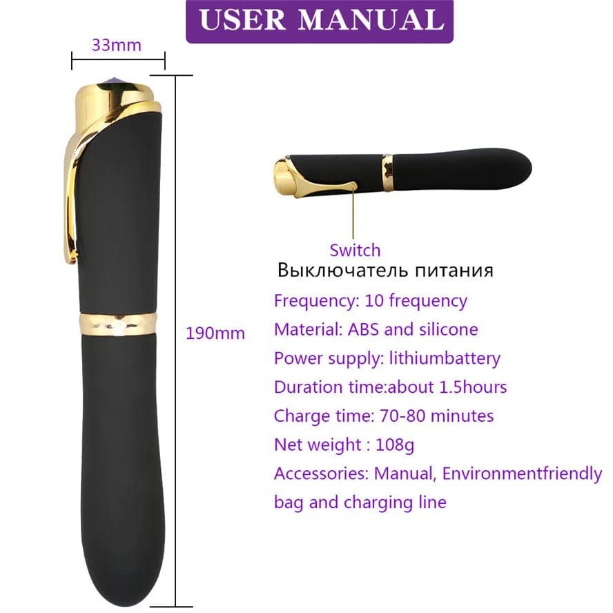 Pen-shaped silicone G-spot vibrator, photo 3