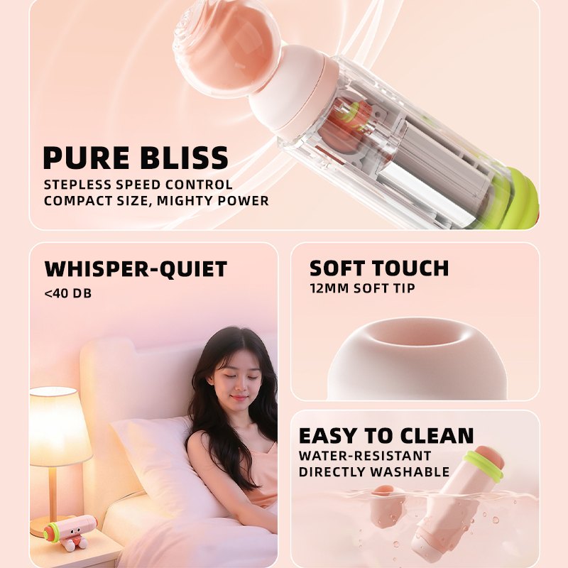 Pink pencil shaped clitoral suction vibrator, photo 5
