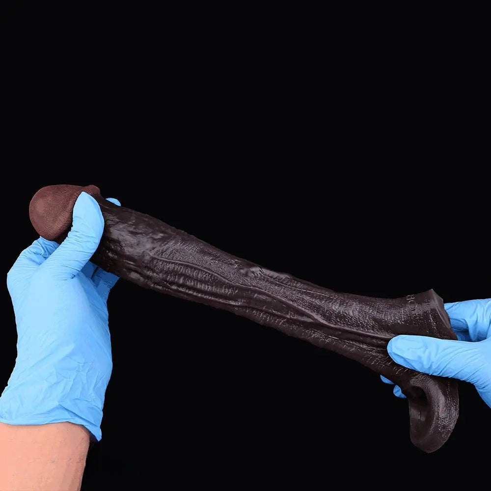 Coffee tone penis sleeve with ring, photo 10