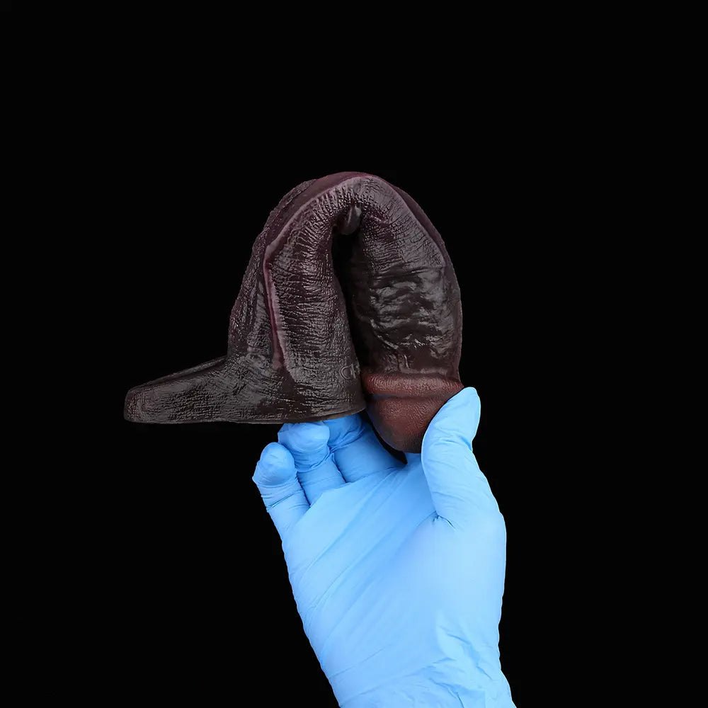 Coffee tone penis sleeve with ring, photo 13
