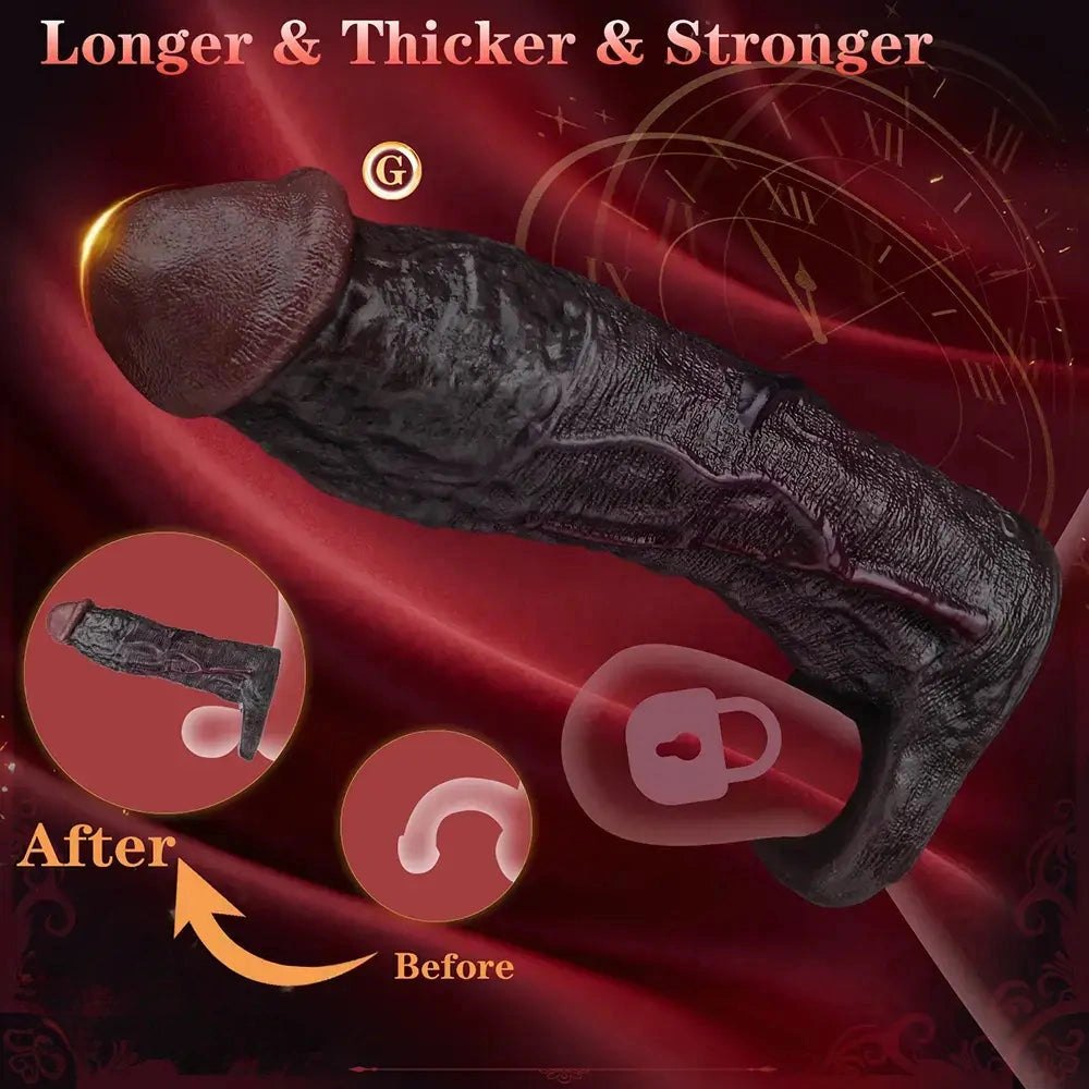 Coffee tone penis sleeve with ring, photo 4