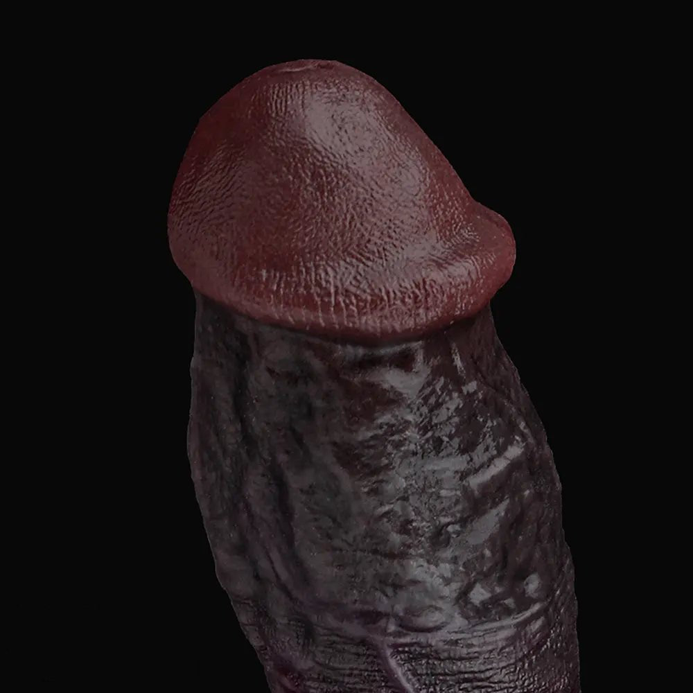 Coffee tone penis sleeve with ring, photo 8