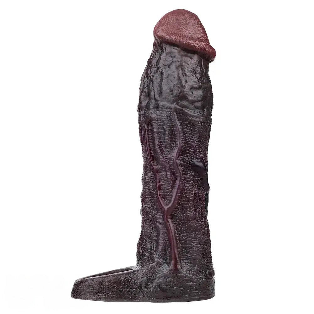Coffee tone penis sleeve with ring, photo 9