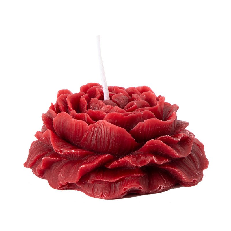 Peony shaped soy wax sm candle, photo 6