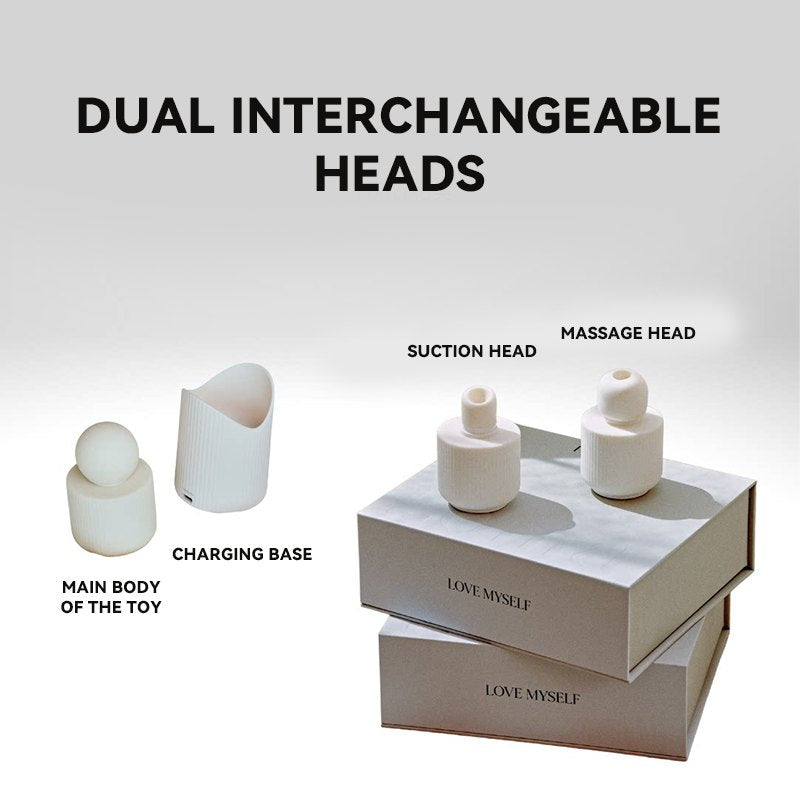 White perfume bottle shaped air-pulse clitoral stimulator, photo 5