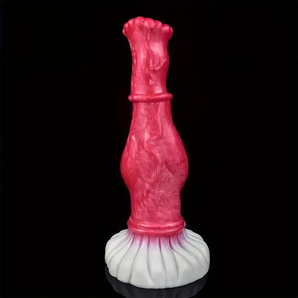 #1 marbled knotted horse-style silicone dildo