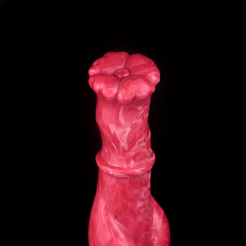 Marbled knotted horse-style silicone dildo, photo 4