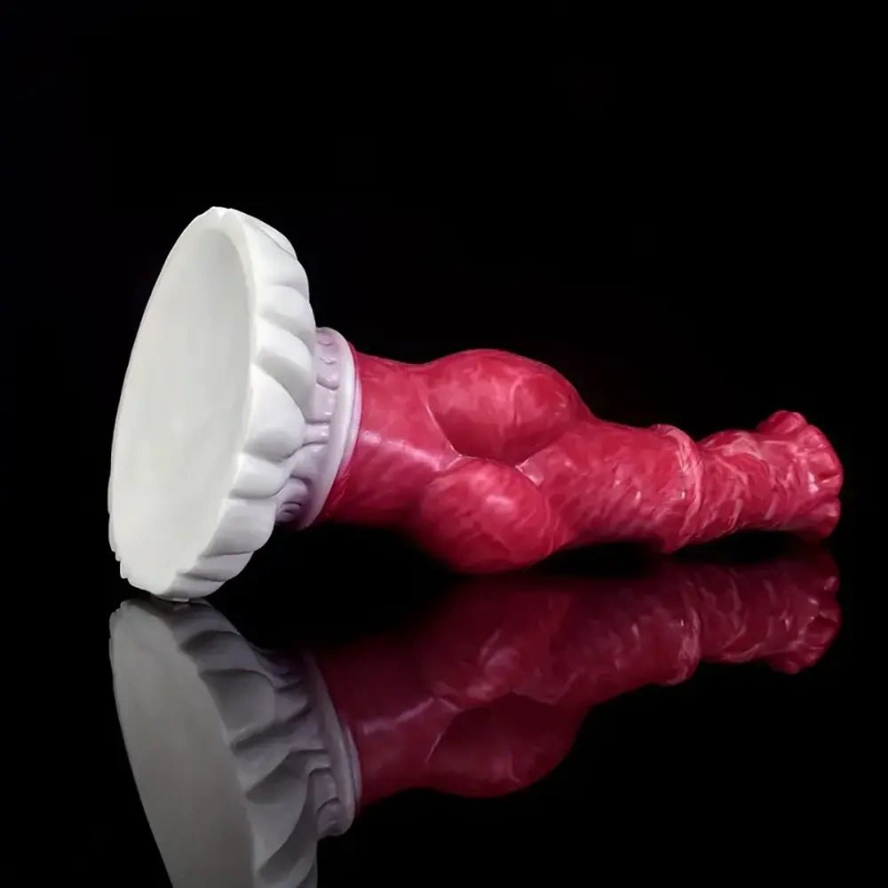 Marbled knotted horse-style silicone dildo, photo 7