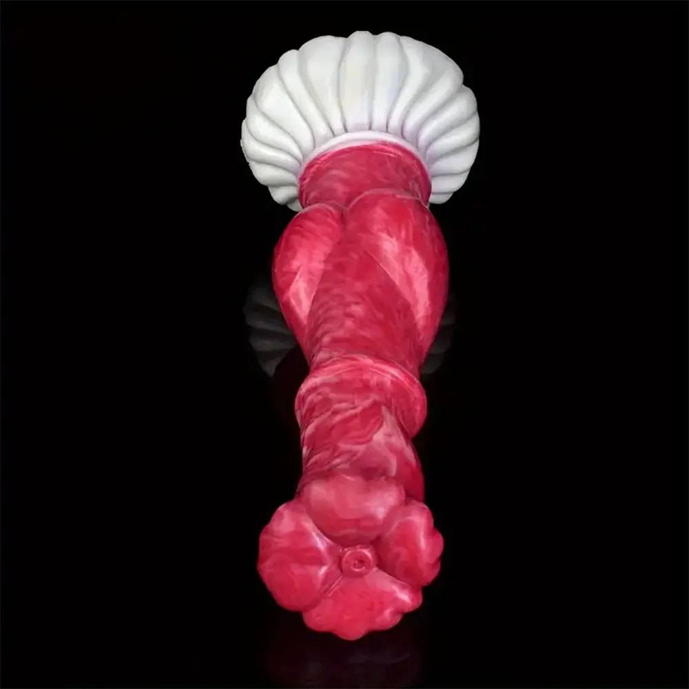 Marbled knotted horse-style silicone dildo, photo 9