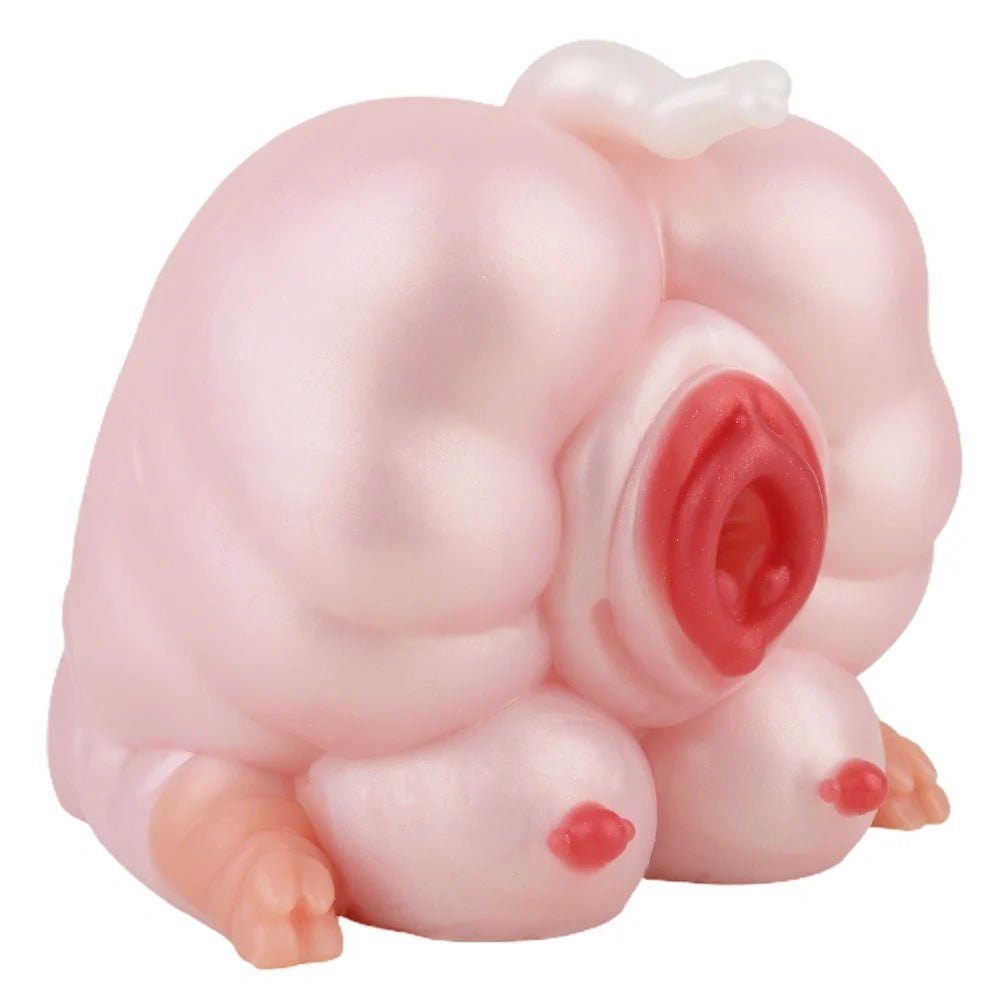 Warm pink pearl-finish furry pig fantasy masturbator, photo 2