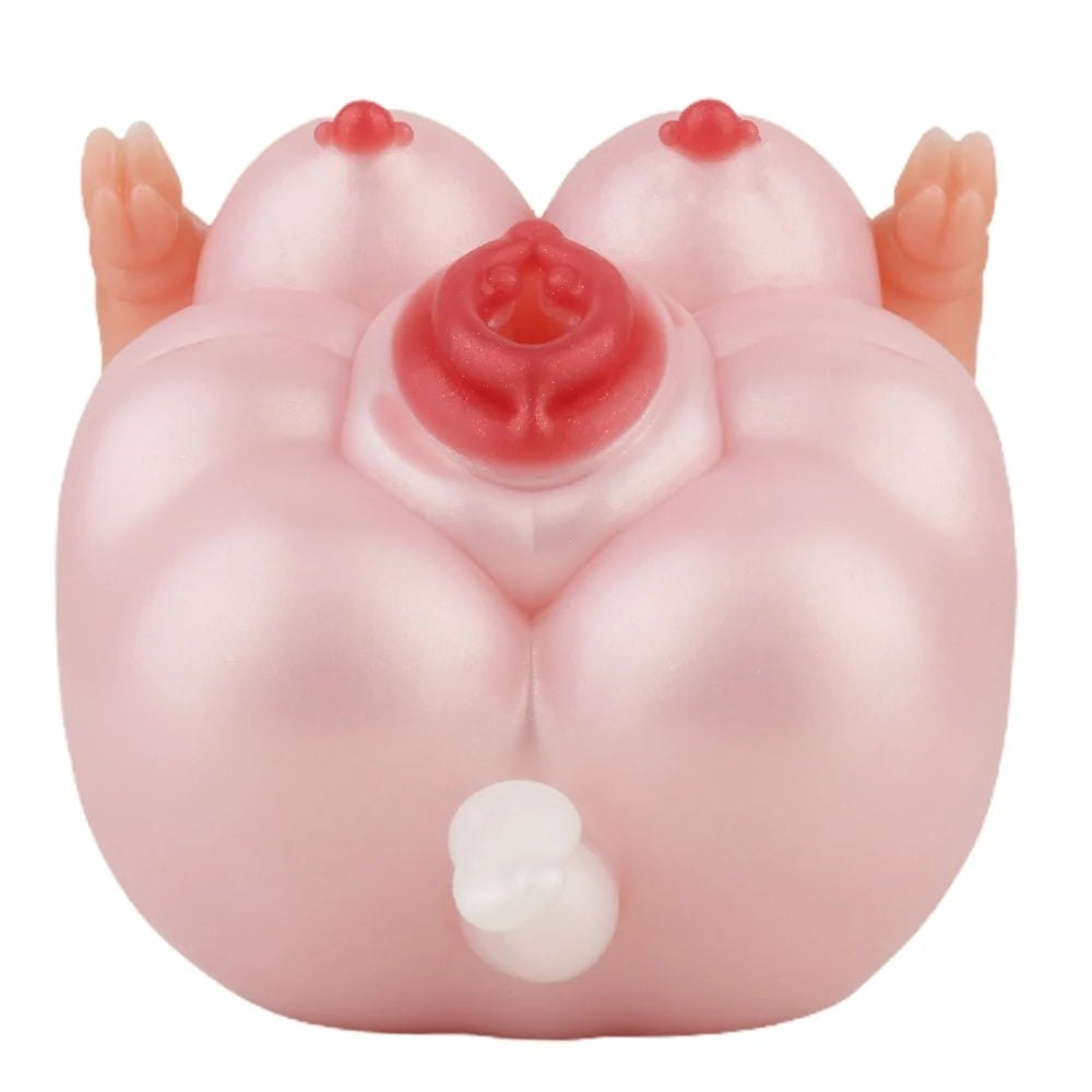 Warm pink pearl-finish furry pig fantasy masturbator, photo 3