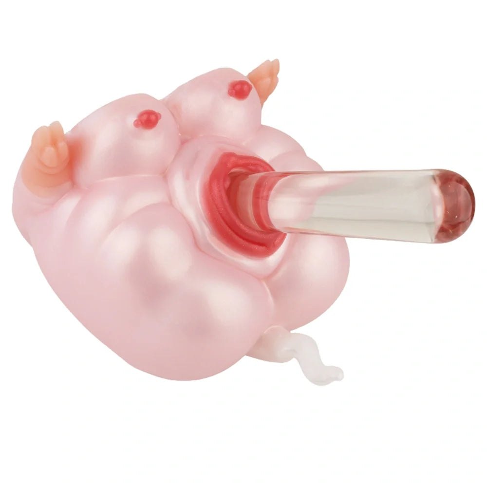 Warm pink pearl-finish furry pig fantasy masturbator, photo 4