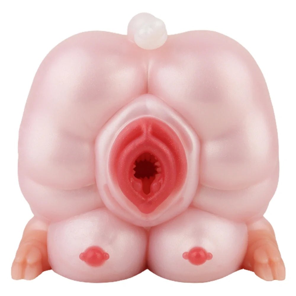 Warm pink pearl-finish furry pig fantasy masturbator, photo 7