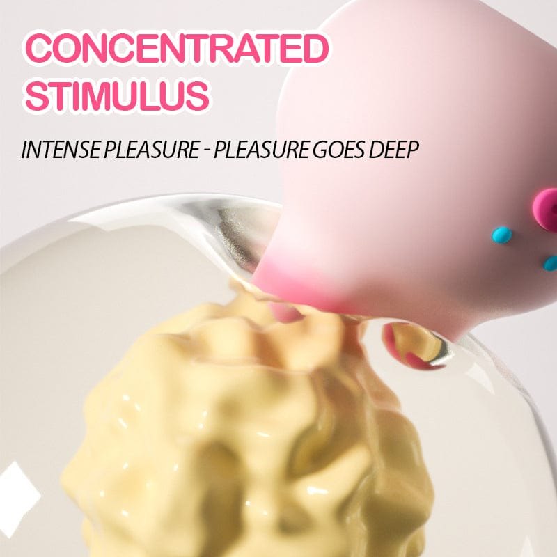 Pale pink pig-shaped silicone bullet vibrator, photo 3