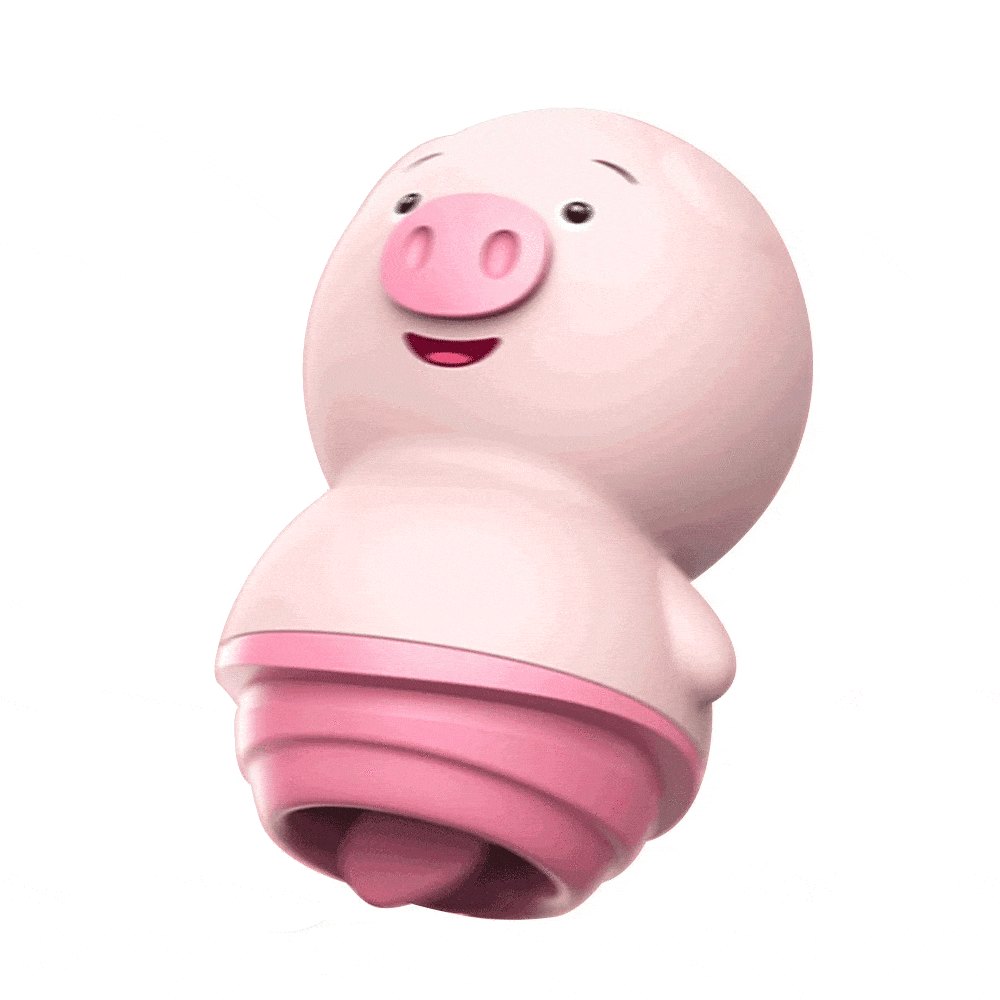 Pink pig shaped clit stimulator, photo 1