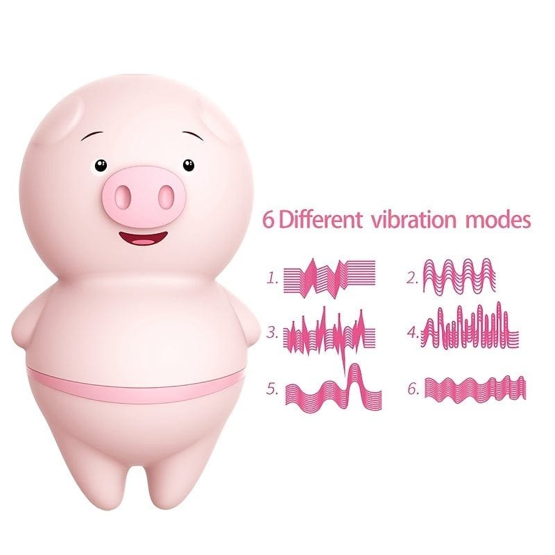 Pink pig shaped clit stimulator, photo 2