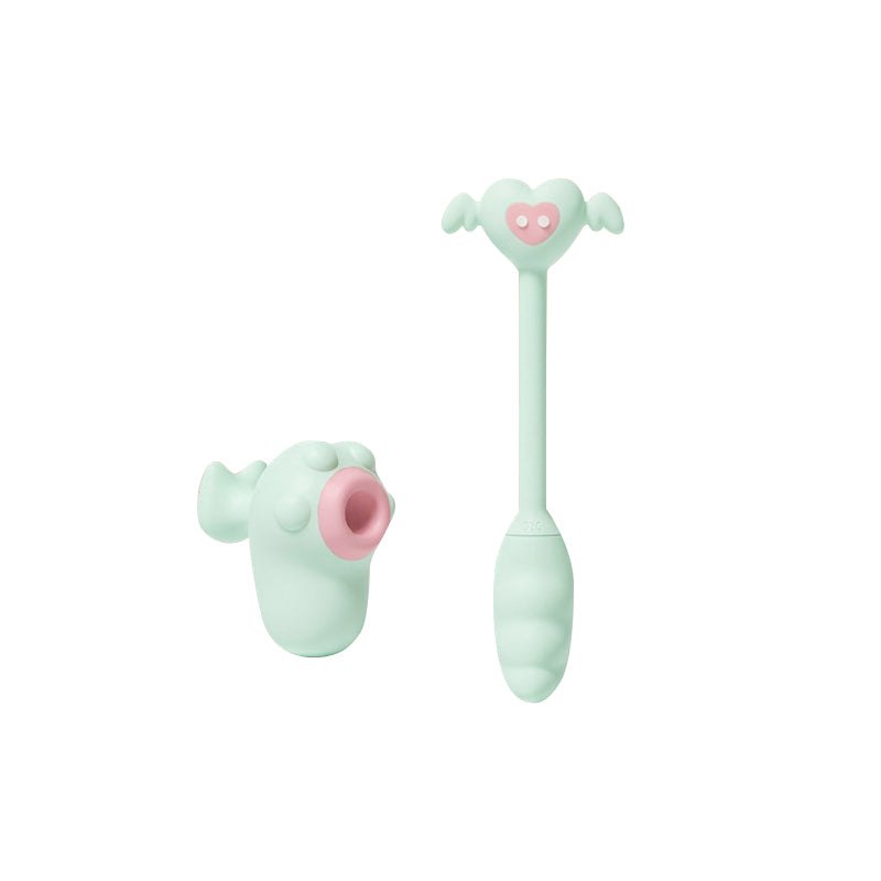 Stepping on Claws + Angel Wings mint green pinch series suction and bullet combo set