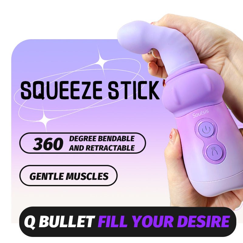 Purple pinch-to-expand thrusting vibrator, photo 3