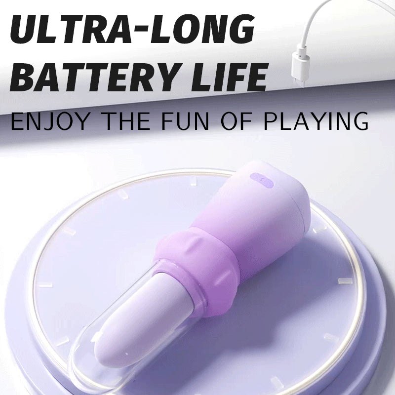 Purple pinch-to-expand thrusting vibrator, photo 6