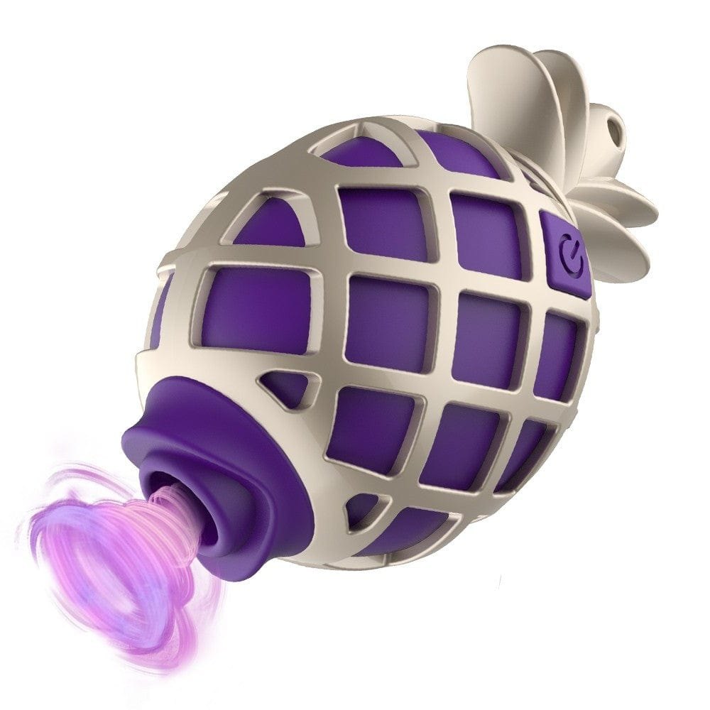 Purple pineapple silicone clit suction vibrator, photo 1