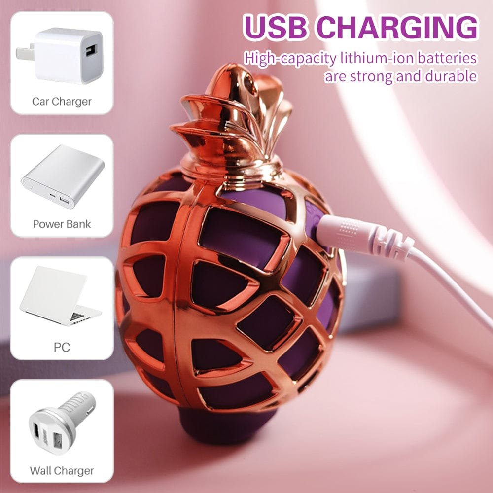 Purple pineapple silicone clit suction vibrator, photo 10