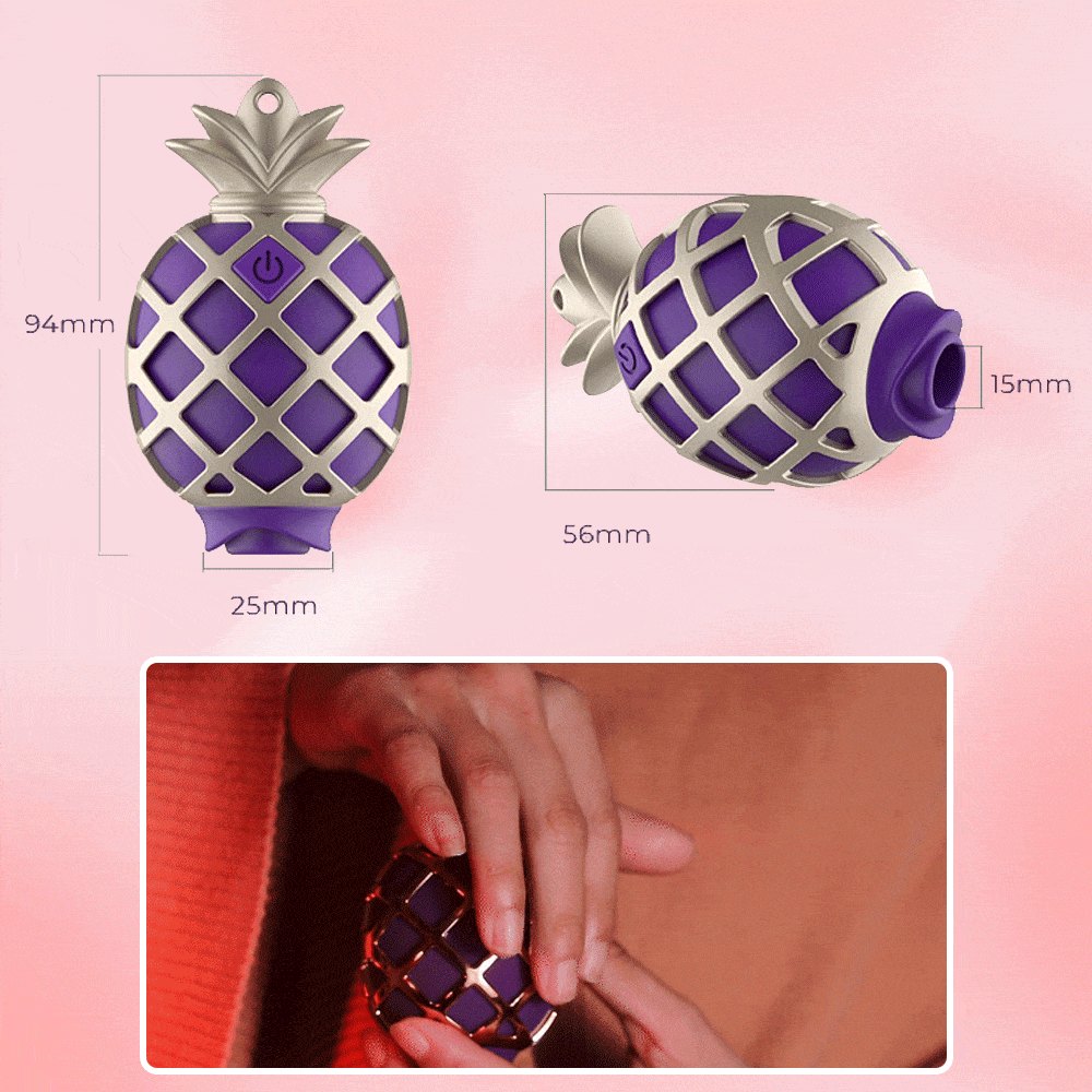 Purple pineapple silicone clit suction vibrator, photo 11