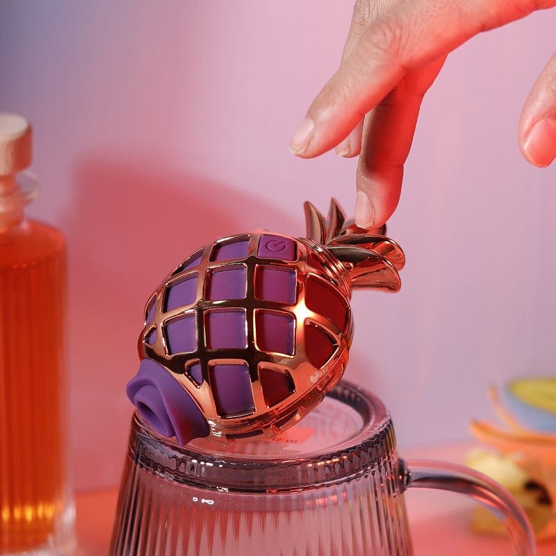 Purple pineapple silicone clit suction vibrator, photo 13