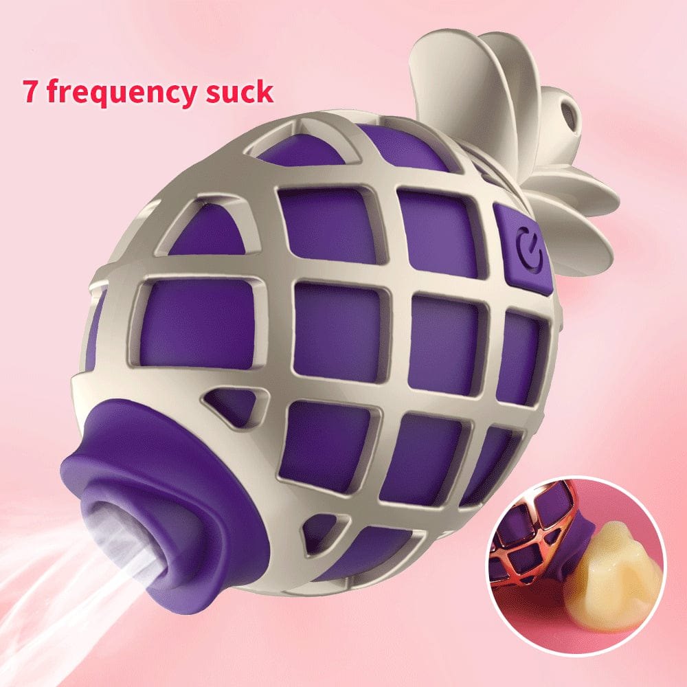 Purple pineapple silicone clit suction vibrator, photo 4