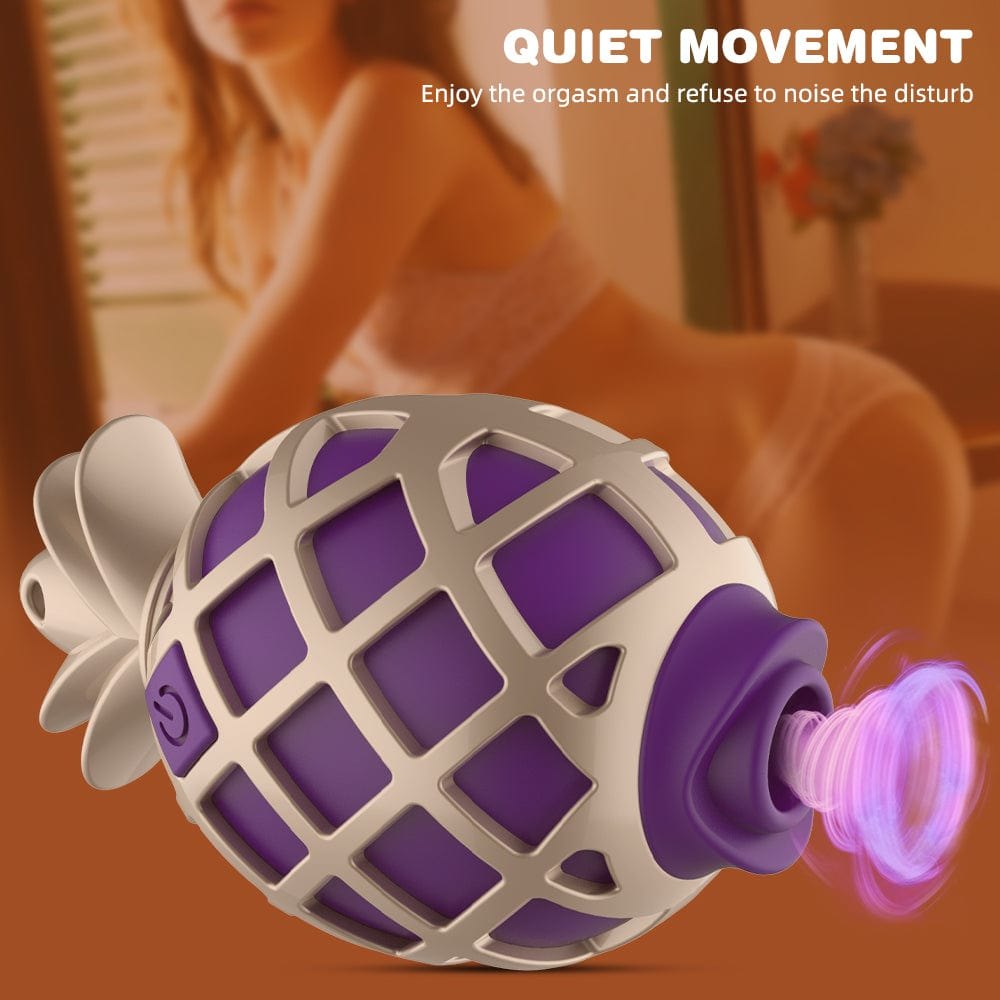 Purple pineapple silicone clit suction vibrator, photo 8