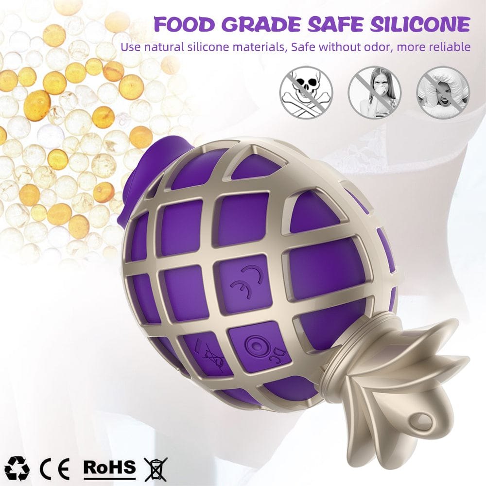 Purple pineapple silicone clit suction vibrator, photo 9