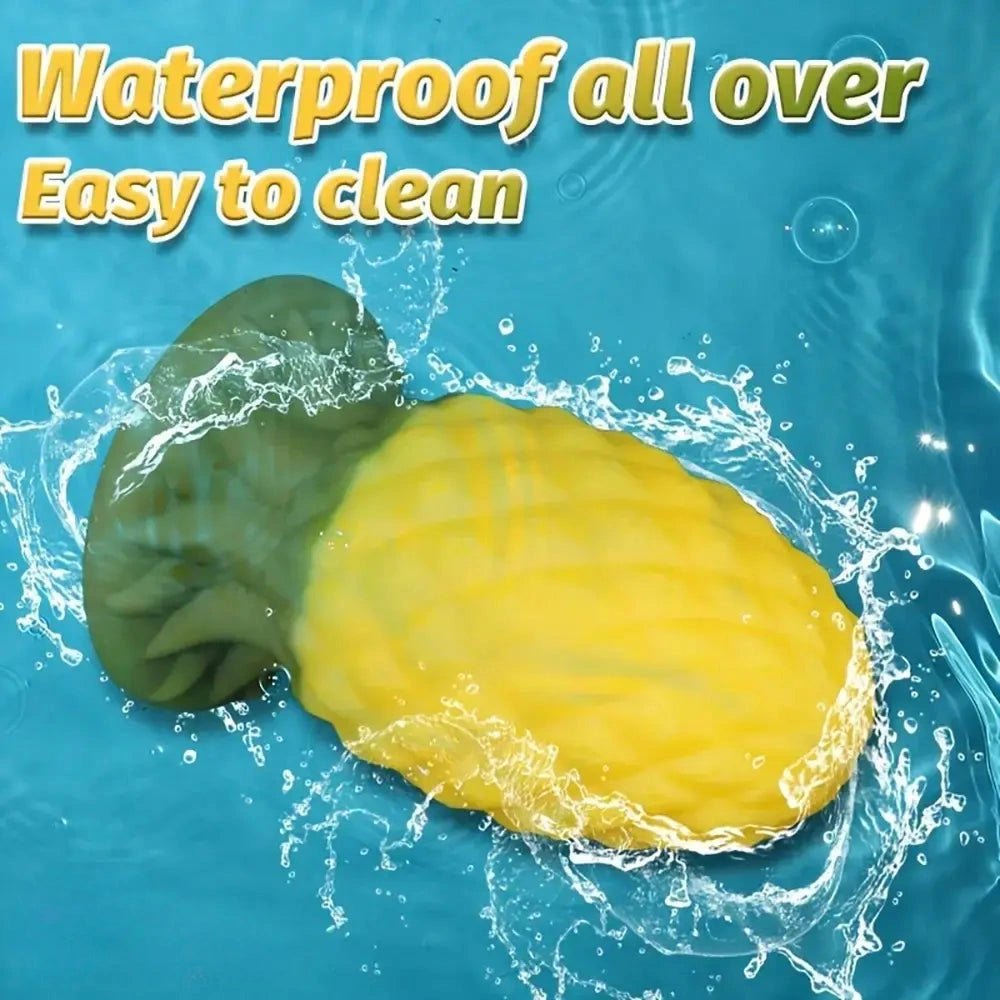 Yellow silicone pineapple anal plug, photo 2