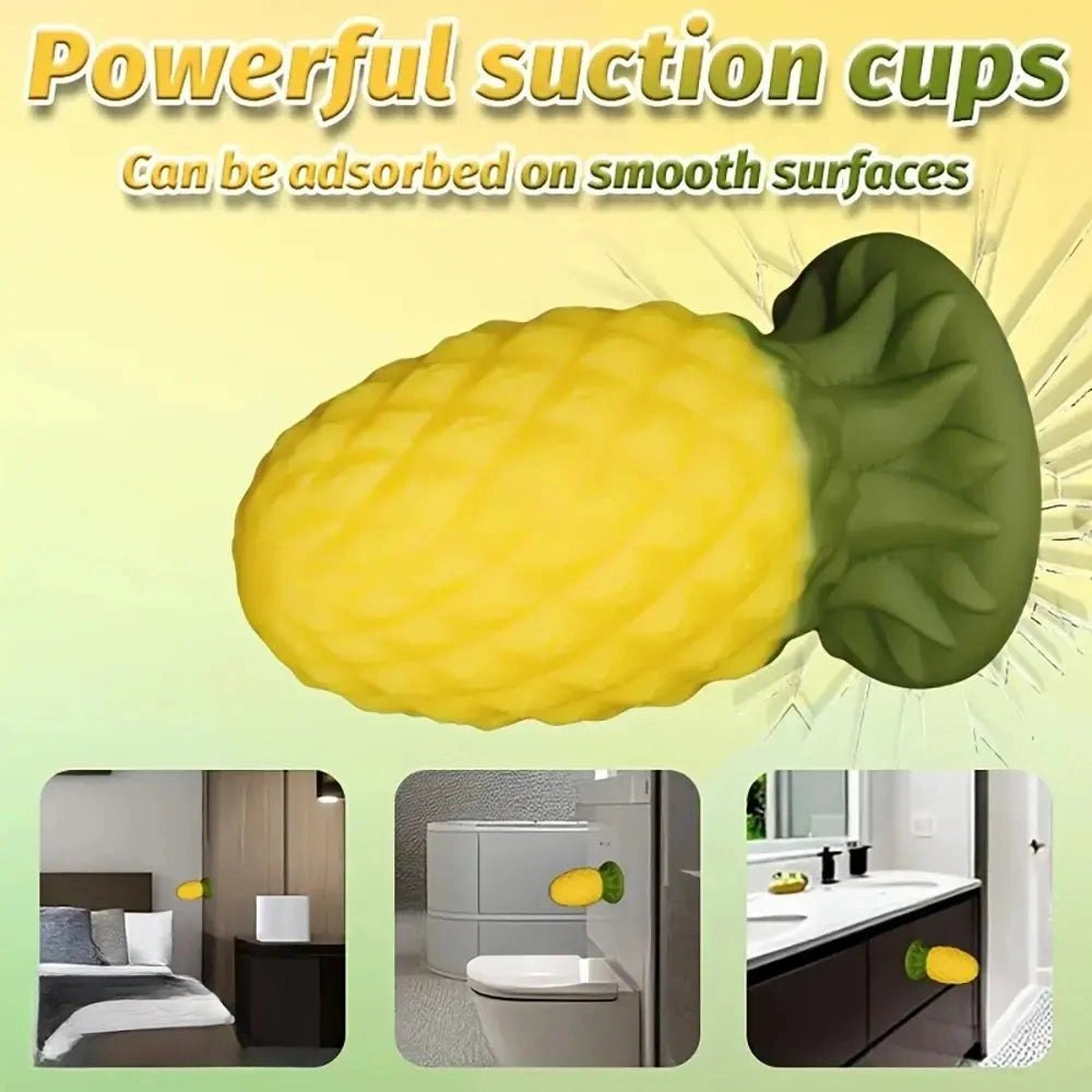 Yellow silicone pineapple anal plug, photo 5