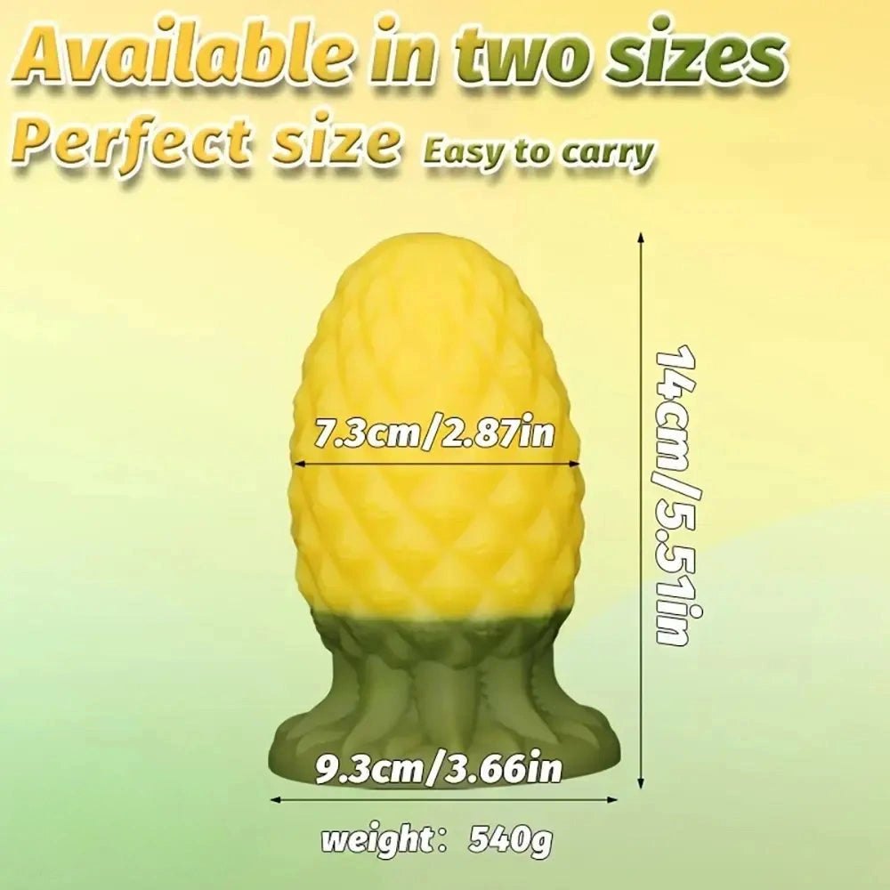 Yellow silicone pineapple anal plug, photo 6