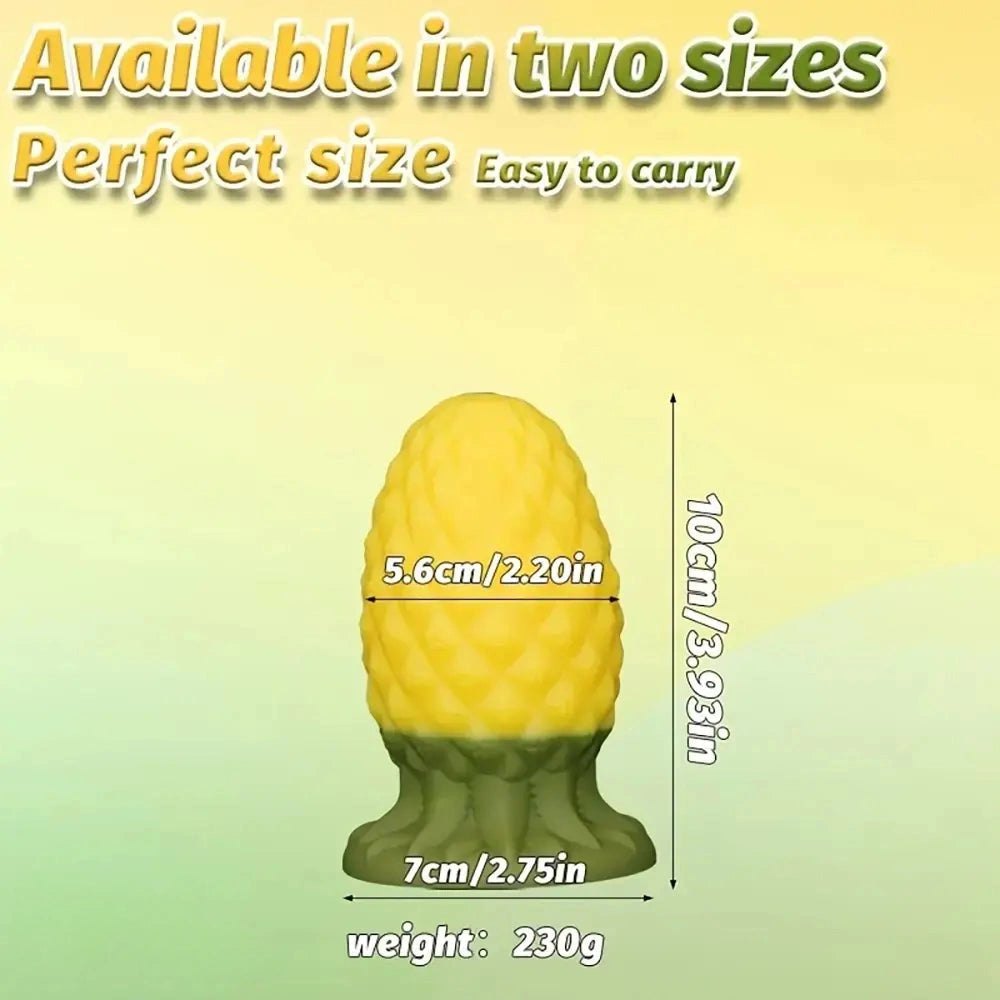 Yellow silicone pineapple anal plug, photo 7