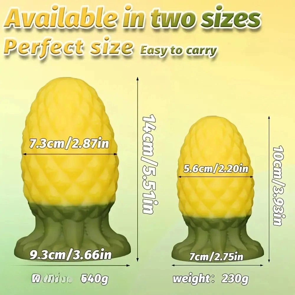 Yellow silicone pineapple anal plug, photo 8