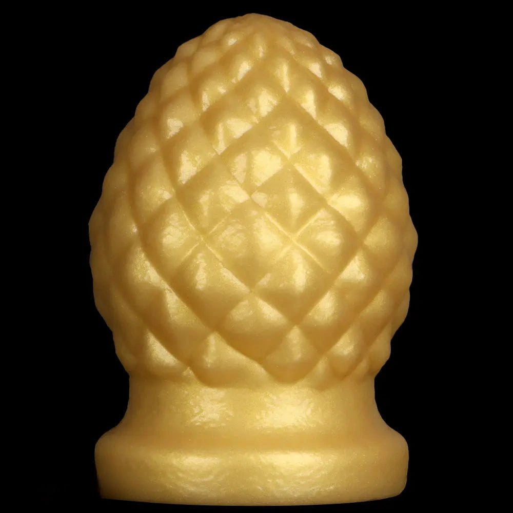 Gold pineapple texture silicone butt plug, photo 14